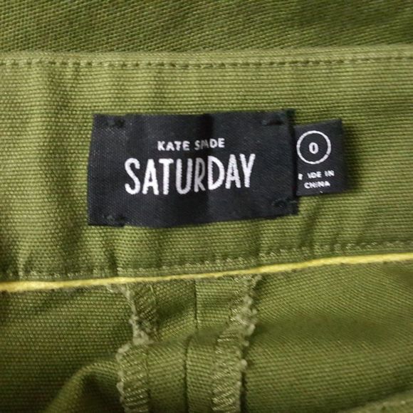 KATE SPADE - Saturday Green Utility Pants 0 - Picture 6 of 6